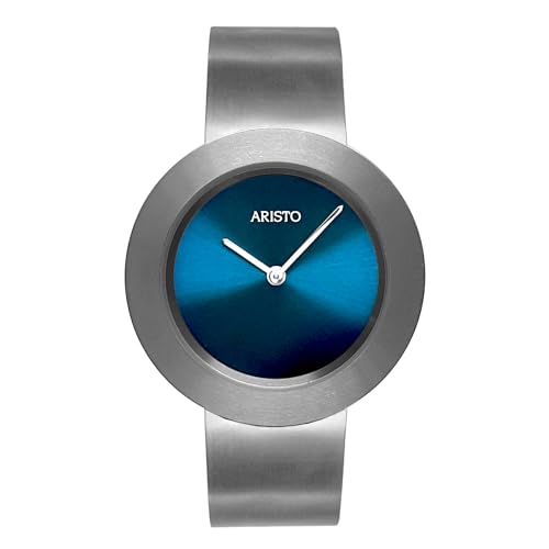 Montre à quartz en titane Aristo au cadran bleu, le bijou idéal du quotidien actif