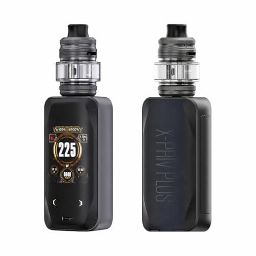 �X���b�N X-PRIV Plus �G�b�N�X�v���C�� �v���X �X�^�[�^�[�L�b�g �d�q�^�o�R Mod Kit TF-D Sub-ohm Tank 225W 5.5ml Vape �x�C�v (Black)