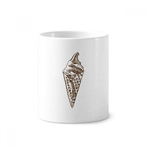 Porte-brosse à dents en céramique Sketch Cornets crème glacée 350ml tasse blanche polyvalente