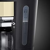 Russell Hobbs Kaffemaschine Retro creme, bis 10 Tassen, 1,25l Glaskanne, Brüh- & Warmhalteanzeige im Retrodesign, Abschaltautomatik, Warmhalteplatte, 1000W, Vintage Filterkaffeemaschine 21702-56 - 4