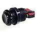 Pushbutton with Horizontal Microswitch (BLACK), by RetroArcade.us
