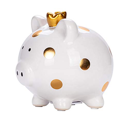 Tirelire princesse en céramique blanche - Tirelire décorative avec ouverture - Objet de collection pour adultes - Cadeau pour mariage, baptême, anniversaire, pas de jouet - À partir de 14 ans