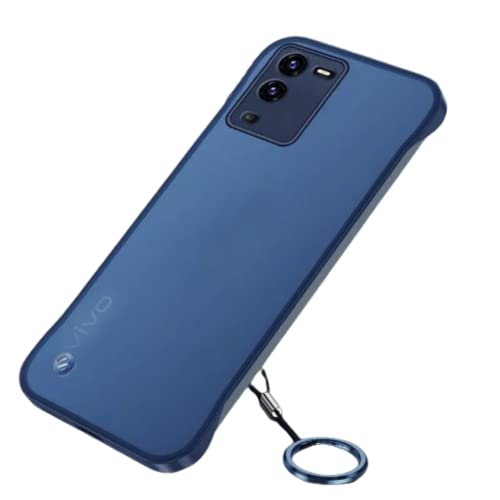 REALCASE Vivo V25 Pro 5G Back Cover Case | Stylish Frameless Matte Hard Skin | Soft TPU Shock Proof Bumper Back Cover Case for Vivo V25 Pro 5G (Blue)