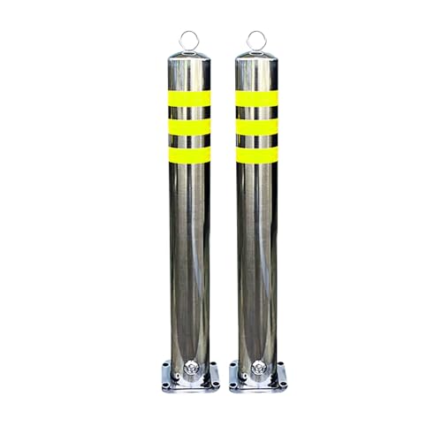 Borne de sécurité en métal lot de 2 poteaux de barrière de stationnement