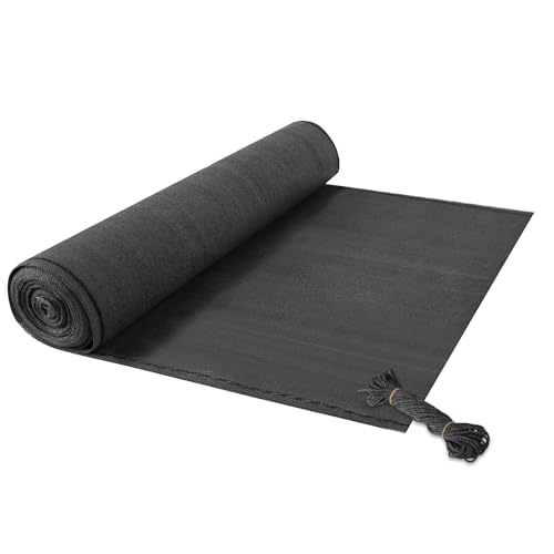WANNYTON Zaunblende 1m x 10m effektiver Sichtschutz mit Seil, Zaun 150 g/m² HDPE Schattiernetz, UV-resistent Reißfest, 90% Beschattungsgrad, Windschutz für Sportplatz Garten Tennisblende