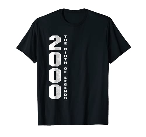 20º Cumpleaños Volumen 2000 Leyenda Nacimiento Año Regalo Camiseta