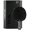 STIGA Raquette de Ping-Pong Pro Carbon + | Technologie Carbon Touch | Manche Concave | Revêtement Caoutchouc 5 Étoiles | ITTF Approuvé | Idéale pour Compétitions Officielles | Noir / Rouge