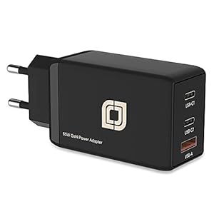 Jumper 65W USB Oplader GaN Technologie, 3-poorts snellader, USB C-oplaadadapter/voeding, compatibel met telefoon 13/13…