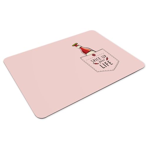 Sets de table caoutchouc antidérapants rose piment grand format imperméable