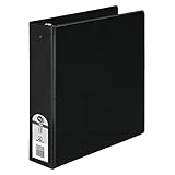 Wilson Jones 368 Basic Round Ring Binder, 2 Inch, Black (W368-44NB)