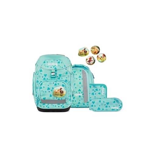 ergobag Pack Set ergonomischer Schulrucksack flexibel 6-teilig Set 1. Klasse Grundschule für Mädchen und Jungen