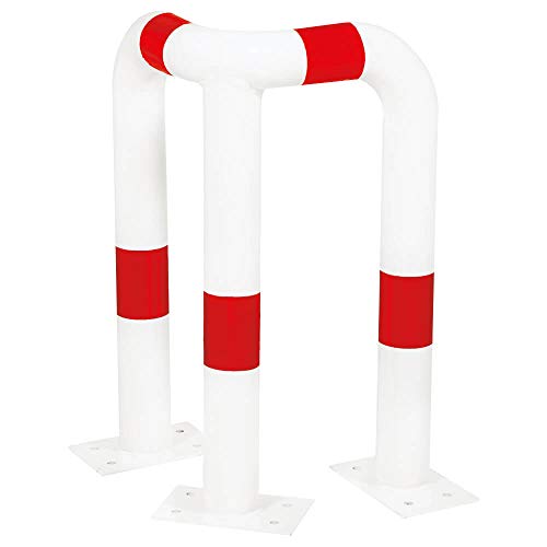 ROBUSTO Eckschutzbügel, r/w, aufdübeln, Stahl, Ø 7,6 cm, 35 x 35 x 65 cm, Art.-Nr. 99475 | Rammschutzbügel | Rammschutz | Wandschutzbügel
