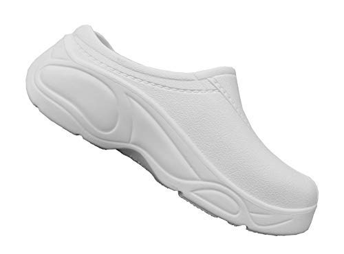 Natural Uniforms Womens Ultralite Nurse Clogs Strapless High Arch Footbed Suppor Beach Garden Shoes, White, 11 M Us #TOP4