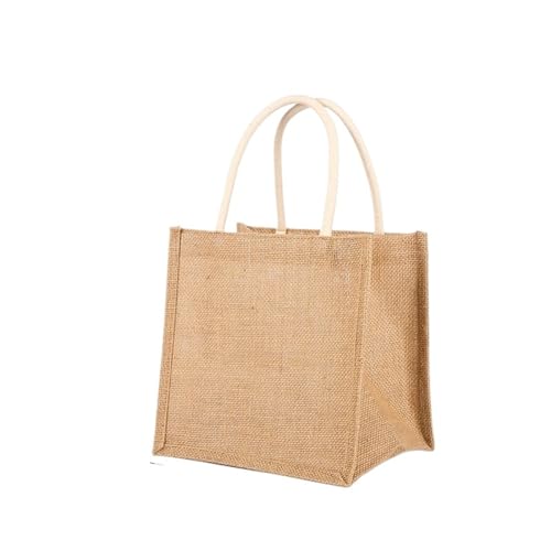 WEOKDFHA Vintage Linnen Draagtas Vrouwen Linnen Draagtas Shopper Handtassen Grote Zomer Strand Draagbare Top Handvat Boodschappentas Meerdere Maten (Katoen Rope-M)