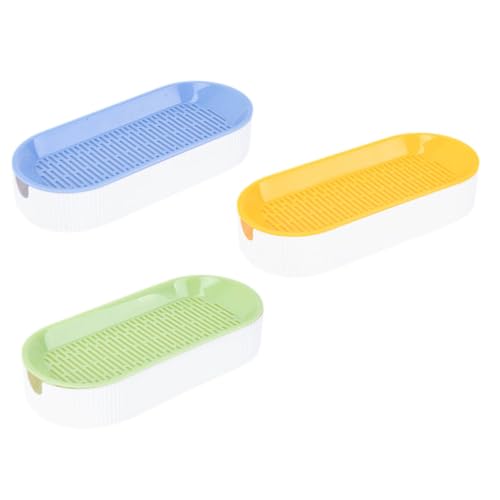 HOODANCOS Fioriera Per Erba Gatta Senza Terra 3 Pezzi Coperchio Colore Assortito, Cassetta Pratica Per Piantare in Plastica Stabile, Vaso Da Interno Per Animali Domestici e Coltura Fuorisuolo