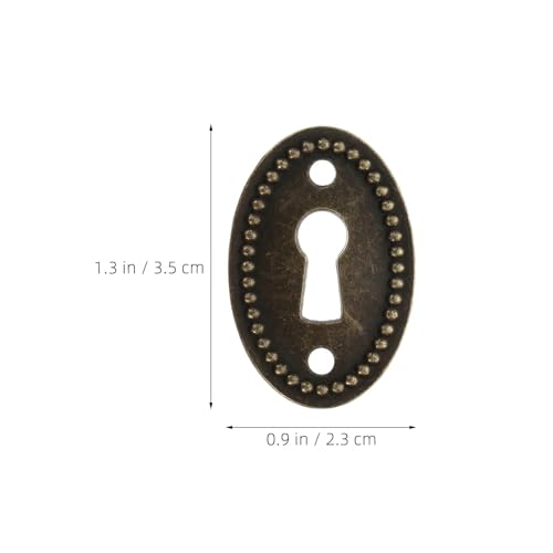 Placa decorativa vintage chapada de alta calidad para cerraduras, 10 uds 7