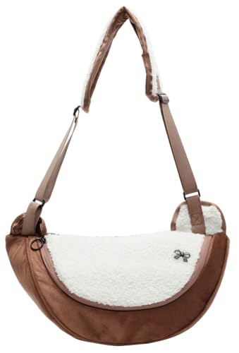 Womens Stylish Plush Dumpling Purse Large Crossbody Shoulder Bag Adjustable Strap Cute Furry Tote Handbags