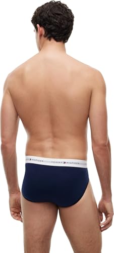 Tommy Hilfiger Men 3P Brief UM0UM03875 Brief, RED (Carbon Navy/Carbon Navy/Carbon Navy), S – Ansicht 2