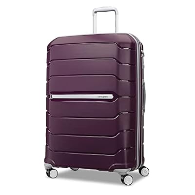 Samsonite Freeform Large Checked Luggage with Dual 360° Spinner Wheels - TSA Lock, Airline-Approved - Lightweight Durable Polypropylene Expandable Hardshell - Amethyst Purple