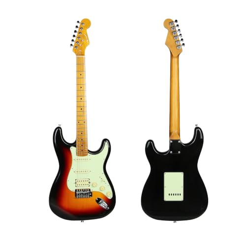 Image of Vault Artisan ST Stratocaster Style Electric Guitar with Premium Alnico V Pickups - Roasted Maple Neck & Fretboard /Classic 3-Tone Sunburst
