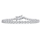 BIJOUX CLASSIQUES POUR OCCASIONS SPÉCIALES - Élevez votre style de mariée avec ce magnifique bracelet tennis élégant orné de brillants CZ AAA ronds pour un éclat supplémentaire. Une belle alternative aux designs traditionnels. Idéal pour la Saint-Valentin, les mariages ou toute occasion spéciale. Hypoallergénique, sans plomb et sans nickel.
