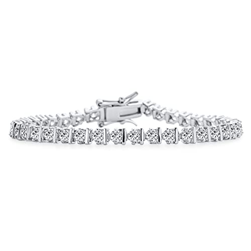 Bijou de mariée traditionnel type bracelet de tennis en argent et solitaires ronds pour noces