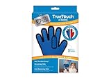 True Touch Five Finger Deshedding Glove- Premium Version, Gentle Grooming Glove Great Cats & Dogs with Long or Short Fur- Includes 1 Authentic Right-Hand Glove & 1 Lint Roller