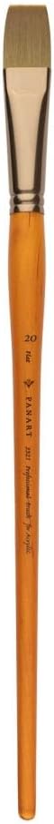 Pan Art Synthetic Flat Brush No.20 - Acrylic Paint Brush for Artists - 1 Pack