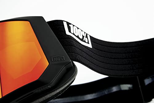 100% SNOWCRAFT XL HiPER Premium Protective Goggles (Black/Red - Mirror Red Lens)