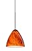 Besa Lighting RXP-1779HB-BR Mia Collection 1-Light Rail-Ready Mini-Pendant Element, Habanero Art Glass Shade with Bronze Finish Cord and Rail Adapter