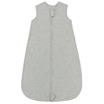 ZIGJOY 0.5 Tog Baby Sleeping Bag 100% Cotton Baby Wearable Blanket Toddler Sleep Sack Summer Sleeping Bags 12-24 Months, Grey