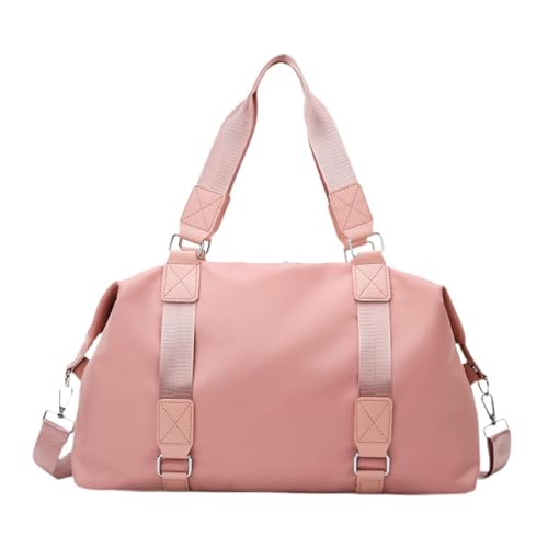 Sac de sport étanche rose pour femme avec séparation humide sec et grand format en tissu Oxford