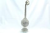 Maße (H x B): 22,9 x 5,6 cm Rajasthan gems Traditionelle Handarbeit 925 Sterling Silber Rose Wassersprinkle Flasche