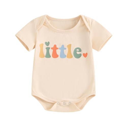 Image of Brother Sister Matching Outfits Big Middle Little Sibling Shirt Baby Summer Romper Pregnancy Announcement Shirts