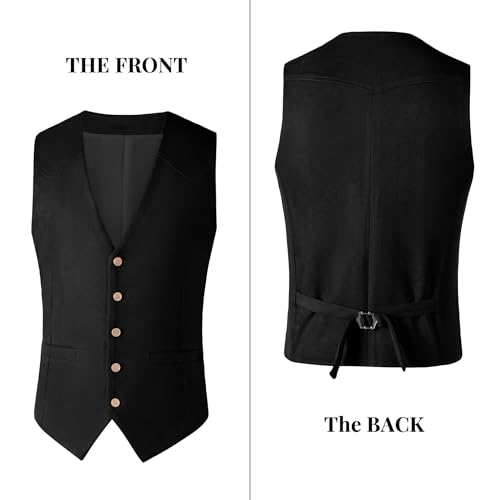 Men's Suede Leather Vest Casual Cowboy Western Vests Mens Waistcoat2