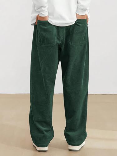 Image of ZAFUL Men's Corduroy Straight Leg Loose Fit Casual Pants