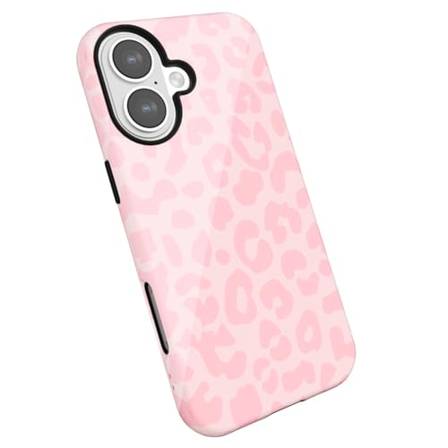 LoeoeL for iPhone 17 Case Cheetah Print, Leopard Pattern Phone Case for Women Girls, Girly Cute Thin Slim Hard Shell Plastic Phone Cover, Luxury Aesthetic Trendy Retro Animal Design, Pink