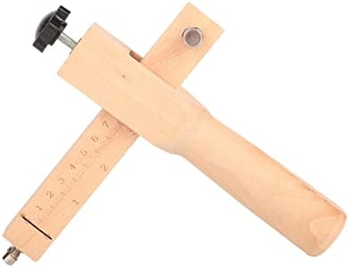 Leather Strap Cutter Tools Adjustable Wooden Strip and Leather Strap Belt Cutter,Leather Cutting Tools for Belts,Leather Working Tools and Supplies Leathercraft DIY Hand Cutting with 5 Blades