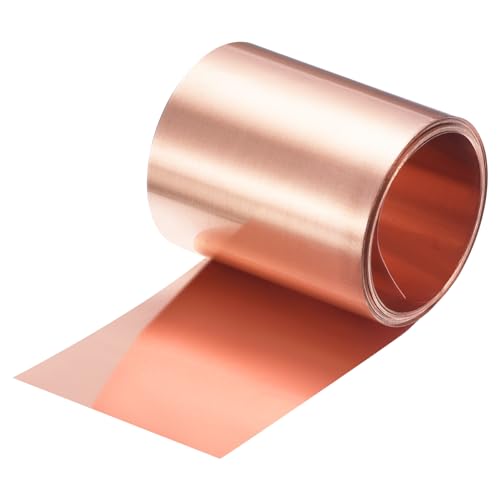 Rouleau de feuille de cuivre 2000x40x0,1 mm bande de cuivre pur 99,9% plaque clignotante