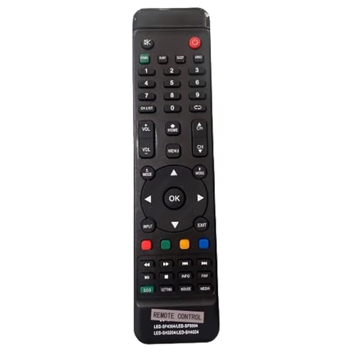 Image of BLACKSHEEP Comaptible for Intex Tv Remote Original Replacement for Model, 3201 3204 3214 3250 3253 3254 Television- Match Remote Control by Each Keys Perfectly,-(Black)