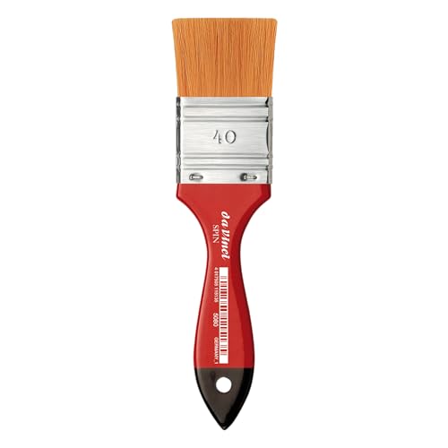 Image of da Vinci Watercolor Series 5080 CosmoTop Spin Paint Brush, Wash Synthetic with Red Handle, Size 40 (5080-40)