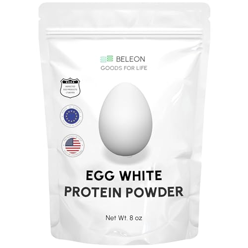 Egg White Protein Powder 8 oz - for Baking, Meringues, Protein Shake, for Cooking Vegetarian, Meat, Fish Products - Made in Europe USDA Inspected
