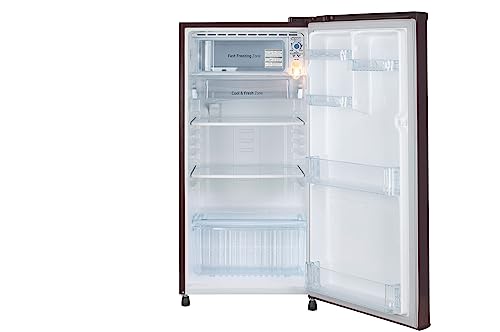 Image of LG 190L 2 Star Direct-Cool Single Door Refrigerator (GL-B199OSPC, Scarlet Plumeria, Fast Ice Making), Free 1 Year Extended warranty