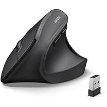 UGREEN Vertical Mouse, Wireless Bluetooth Ergonomic Mouse, Dual-Mode BT 5.4 & USB 2.4G, Quiet Clicks, 4 Adjustable DPI 1000/1600/2000/4000, Compatible with Windows/Mac/Linux/Android/ChromeOS