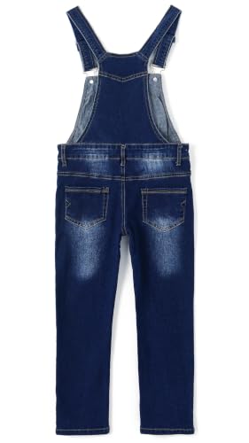 Image of KIDSCOOL SPACE Baby Little Girls Denim Overalls,Toddler Big Boys Adjustable Jeans Workwear