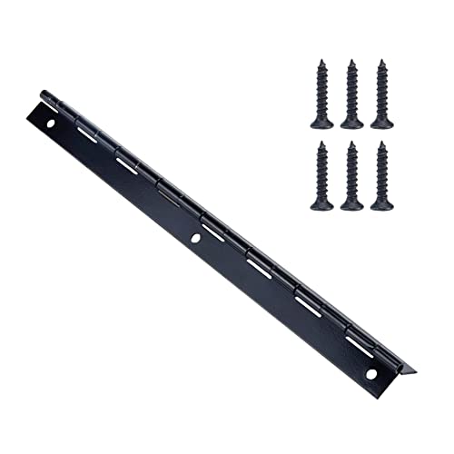 Crapyt 4 Pcs Continuous Hinge Folding Cabinet Door Butt Hinge Piano Hinge For Cabinet For Piano, Cabinet And Door Heavy Duty Piano Hinge Black Hinges 7.87"×0.98" #TOP3