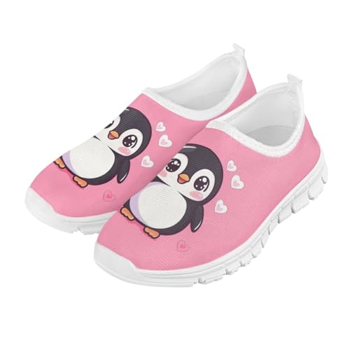 Animal Print Shoes for Girls School Sneakers Breathable Mesh Running Shoes Lightweight Slip on Tennis Shoe