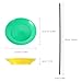 ibasenice Juggling Plate Set with Sticks 2Pcs Spinning Circus Props for Beginners Multi-Colored Skill Game Toy for Party Entertainment