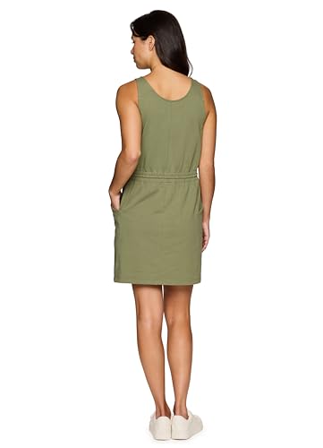 RBX Active Jersey Tank Dress Tunic for Women, Drawstring Waist Lightweight Heathered Cotton Blend Sun Dress with Pockets2