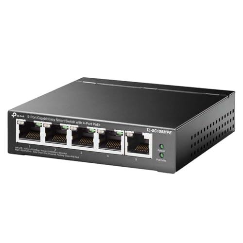 Switch PoE TL-SG105MPE 5 ports 120W concu pour optimiser le debit des bornes Wi-Fi domestiques